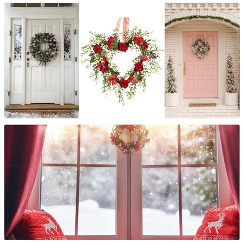 Guirlande suspendue romantique, couronne de porte polyvalente de Pâques à Noël