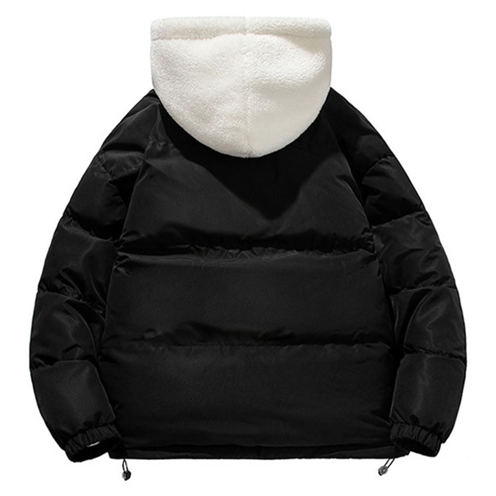 Onsoyours Wintermantel Damen Kurze Winterjacke Parka Warm Fleece Gefütterter Winter Mantel Jacke Outdoorjacke Steppjacke Steppmantel für Winter mit Kapuze