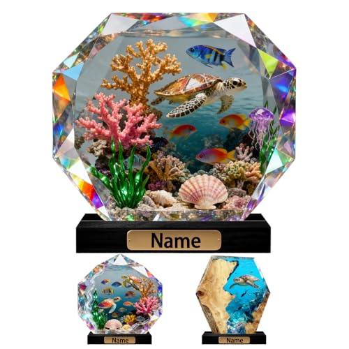 Personalized Stained Glass Underwater Ocean World Sea