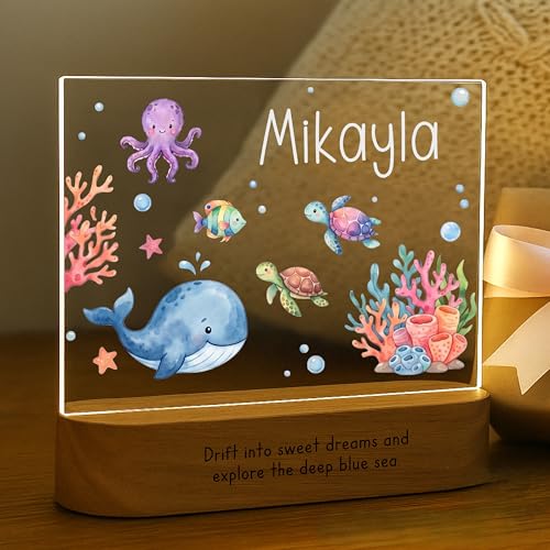 Craft & Clan Ocean Night Light for Kids | Personalized