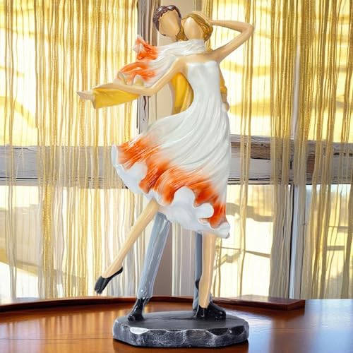 Elegant Gold Couple Figurine – Romantic Poly-Resin Sculpture for Home Décor, Anniversary, and Valentine’s Day Gift – Intricately Designed Love Statue (Yellow) — photo — 9 of 9