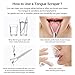 Adult tongue scraper with hanging tongue blades, equipped with a white travel box and 100% stainless steel. Tongue brush is convenient for daily oral care and hygiene (SS Uni (Pack of 2))