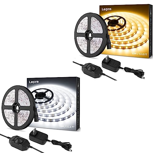 Tira LED Dimmable Lepro 32.8Ft Blanco 2 Piezas miniatura 1