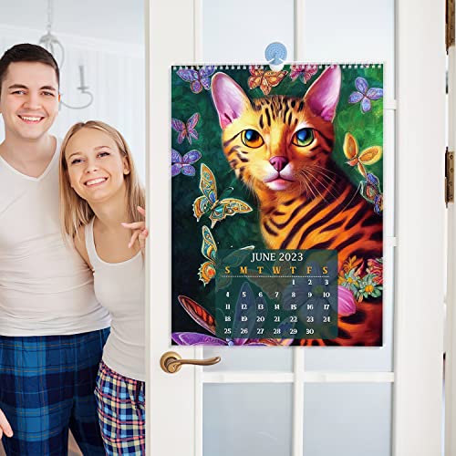 Fantastic Cats Wall Calendar 2023-11.8" X 15.7" Large Hanging Wall Calendar, 12 Months Colourful Cats, Hick & Sturdy Glossy Paper, Wall Hanging Decor Art Calendar For Home & Office #TOP6