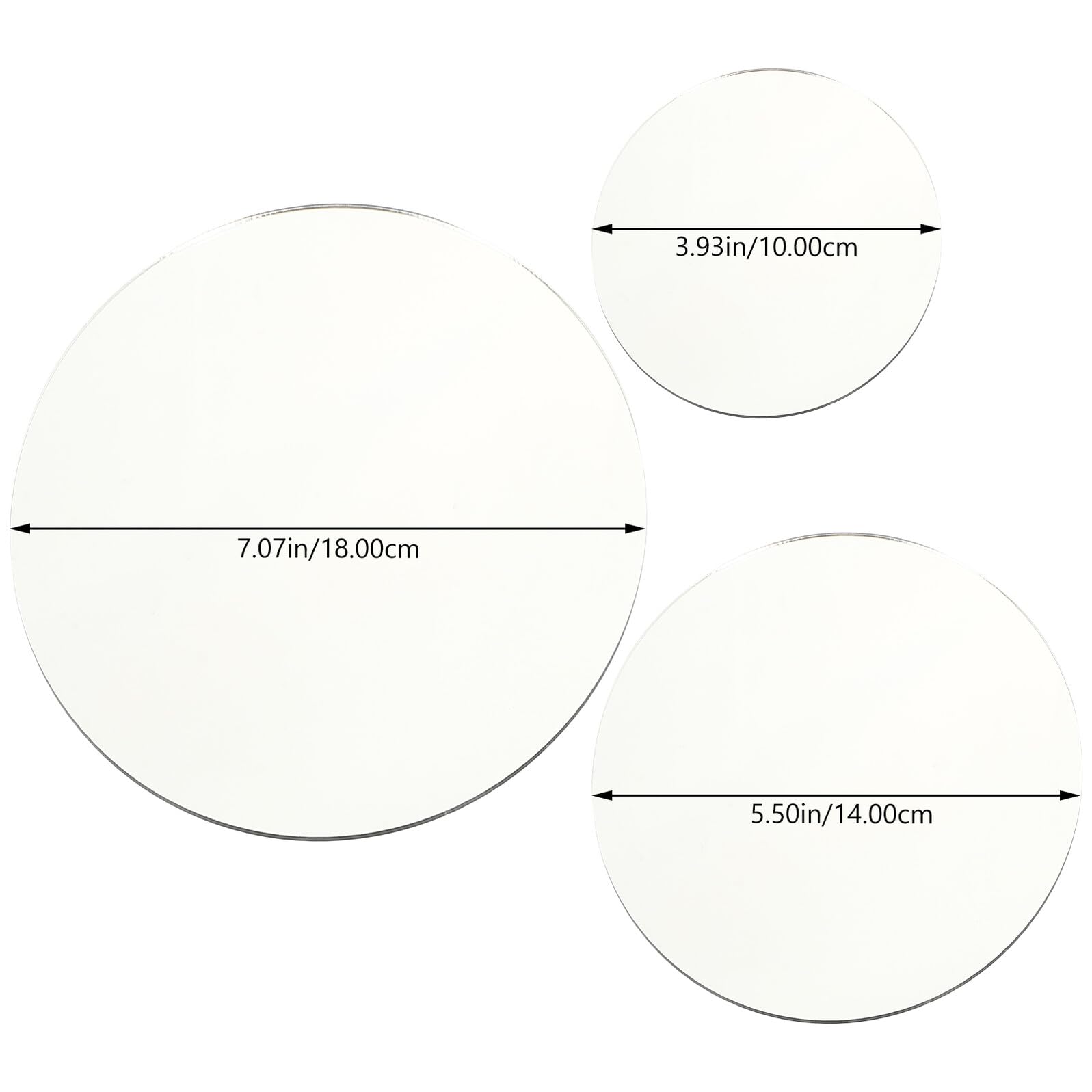 3 Piezas Tableros Redondos de Acrílico con Espejo para Fotografía Soporte Profesional para Decoración de Pared y Props de Fotos Diseño Chic para Estudios y Hogar