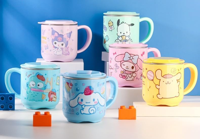 Pochacco ABS Stainless Steel Cup with Lid, 260ml - Image 5