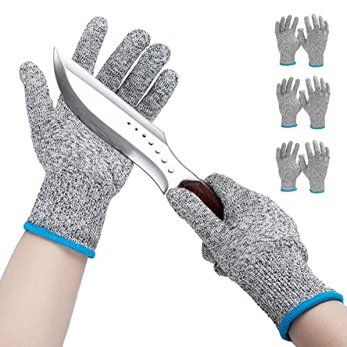 Schwer 3-Paar Schnittfeste Handschuhe Leistungsfähiger Level 5 Schutz Schnittschutz Handschuhe für den täglichen Gebrauch, Gartenhandschuhe Größe : XL Cover