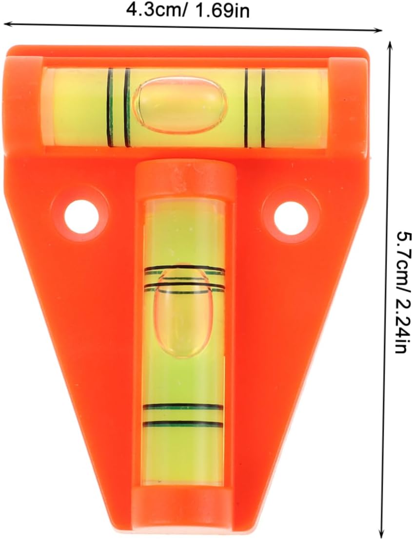 4pcs High Precision Bubble Level T-shape for Rv Camping Portable Mini Measuring Tool Acrylic Engineering Spirit Level