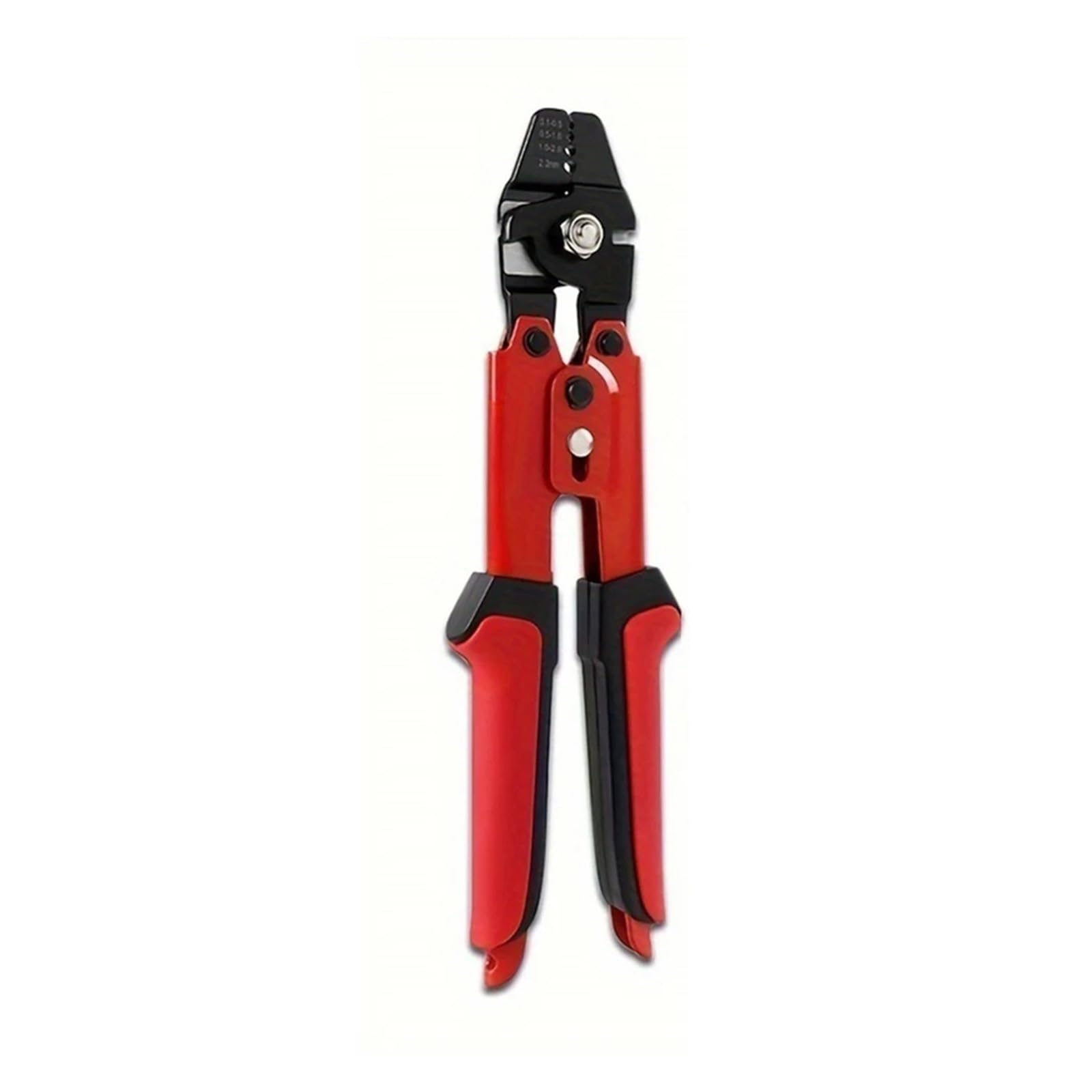 Qxbfndc Red Pliers Crimping Tool Up To 2.2Mm Crimping Plier Wire Rope Swager Crimper Fishing Crimp Tool Aluminum Double Barrel Ferrule Crimping Loop Sleeve Kit(Red Pliers)