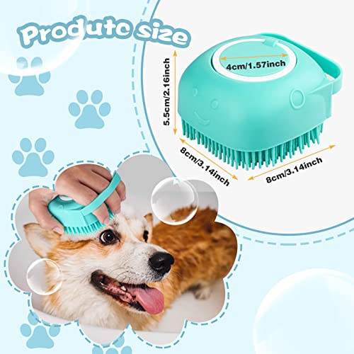 FUYIHGL Shampoo Bürste Bubble Brush für Baden Hundeseife mit Seifenspender Dusche Bürste Silikon mit Loop Handle für Haustiere Hunde Katzen Doggie