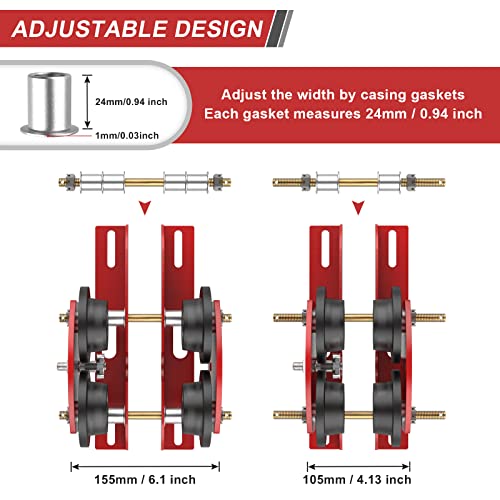 CPROSP 1/2 Ton Manual Trolley Electric Hoist 2.68-4.33 in, 0.5 Ton 1102LBS Push Beam Trolley Adjustable, Beam Trolley Heavy Duty Wheels Wheels