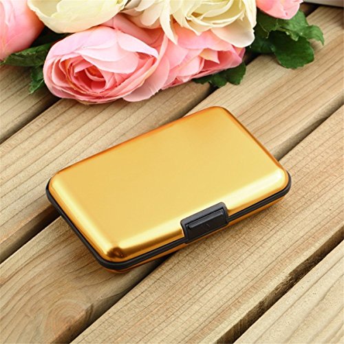 Women Rfid Blocking ID Credit Card Holder Wallet Aluminum Metal Protective Card Case2