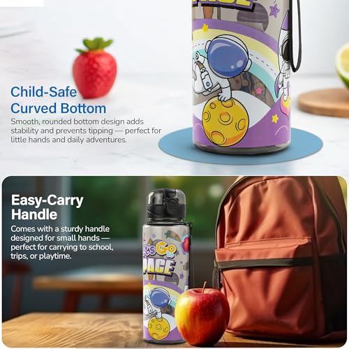 Image of BAYBEE Space 700ml Sipper Bottle for Kids, Anti-Spill Sippy Water Bottle- BPA Free |Sippy Cup, Baby Bottle Sippers | Sipper Water Bottle for Kids Infants & Toddlers 6 Months to 9 Years (Black)