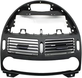 W211 Car Front Dashboard Central AC Vent Air Vent Grille Outlet Panel Cover Compatible with Mercedes Benz E Class 2003-2008 21183000547241(Black)