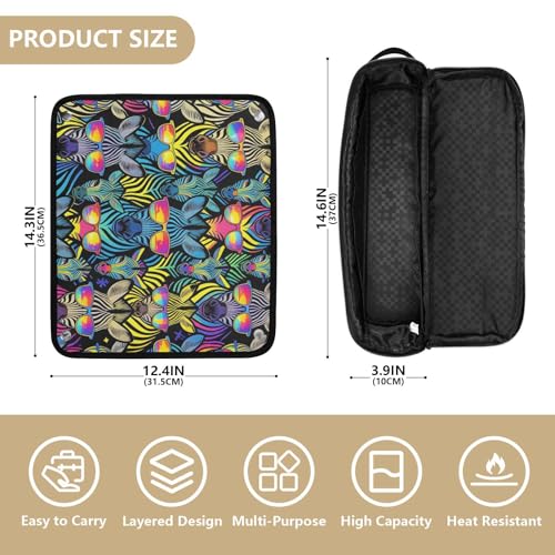 Bolsa de viaje para herramientas de cabello para mujeres con tapete resistente al calor removible y soporte para planchas y rizadores miniatura 4