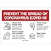 Prevent The Spread Sign Polyester 7"H X 10"W Rd/Wh