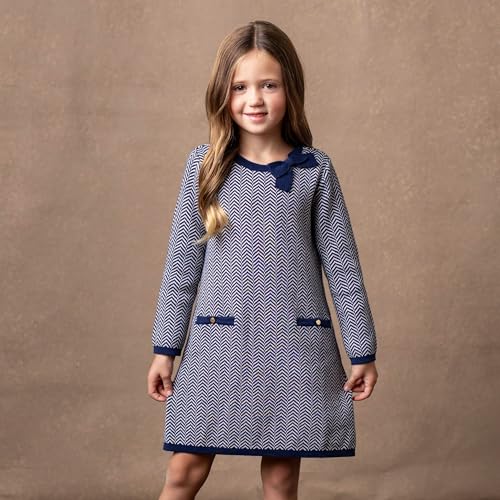Image of Hope & Henry Girls' Milano Tipped Sweater Dress