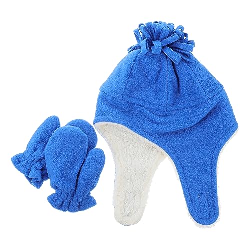 1set Earflap Trapper Hat and Gloves Set Girl Winter Accessories for Newborns Bundle for Years Old Warm and Comfortable Snow Gear