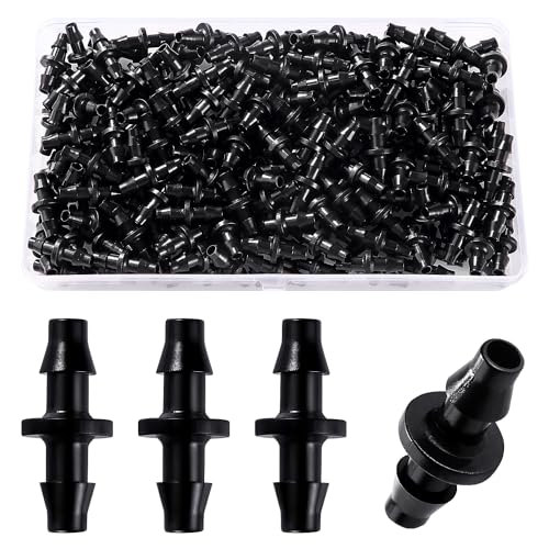 VooGenzek 200 Pièces 4/7mm Connecteurs de Tuyaux, Raccord D'irrigation, Connecteurs Barbelés de Tuyaux pour Système D'Irrigation, Irrigation de Pelouse Raccord...