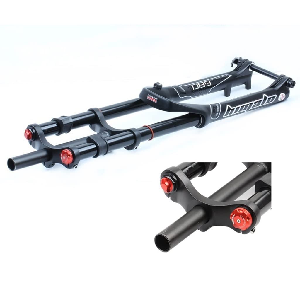 HOMSXPAC Mountain Bikes Suspension Front Fork DH 26 27.5 29 Downhill Air/Oil Pressure System Disc Brake 1-1/8 Bicycles Double Crown FR AM
