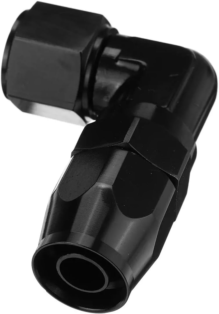 AN10 0AN JIC-10 90 Degree Swivel Oil Fuel Air Gas Hose End Fitting Adapter Black