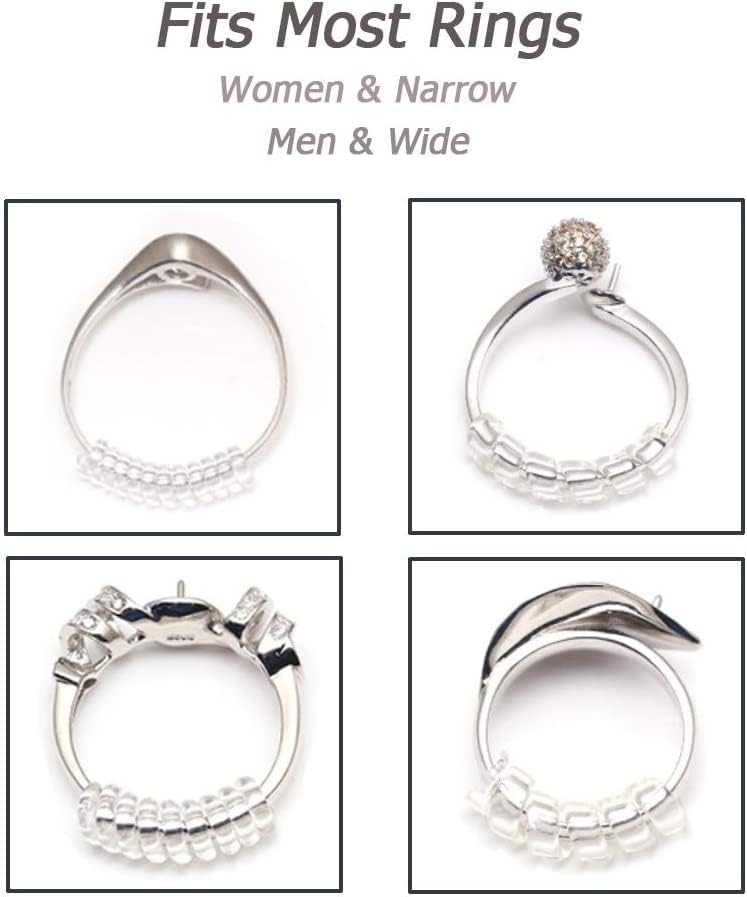 Supertina Ring Size Adjuster for Loose Ring Clear Silicone Ring Guard for Women Men Four Different Size (6)