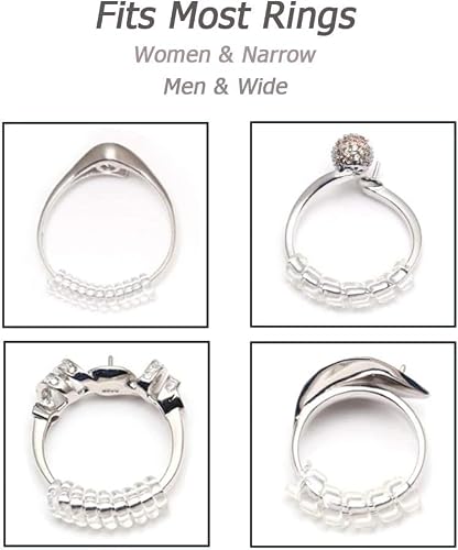 Supertina Ring Size Adjuster For Loose Ring Clear Silicone Ring Guard For Women Men Four Different Size (12) #TOP2