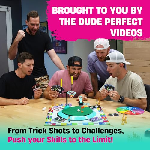 Image of Dude Perfect Board Game with Soccer Add On; Action Packed Sports Challenges for Competitive Kids and Families | Perfect for Family Game Night; 2 to 5 Players; Ages 4 and up