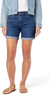 Levi Strauss Signature Gold Women's Mid-Rise Stretch Denim Shorts - Plus Size, Curve-Hugging Fit