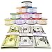 Homrelaxy 1000pcs Money Bands for Cash - Self-Adhesive Money Wrappers for Bills, Currency Straps in 12 ABA Standard Colors, Ideal for Banks, Restaurants and Businesses to Organize Cash (100 per Band)