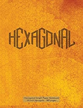 Paperback Hexagonal Graph Paper Notebook 1/4 inch hexagons - 160 pages: Notebook not Ebook, 160 pages with hex orange grunge cover, 8.5 x 11, quarter inch hexag Book