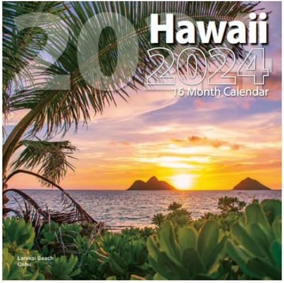 2024 Hawaii Full Size Wall Calendar for Planning
