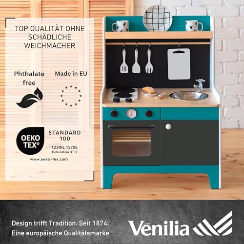 Klebefolie Uni Matt Schwarz Dekofolie Möbelfolie Tapeten selbstklebende Folie, PVC, ohne Phthalate, schwarz, 45cm x 2m, 160µm (Stärke: 0,16mm), Venilia 53290