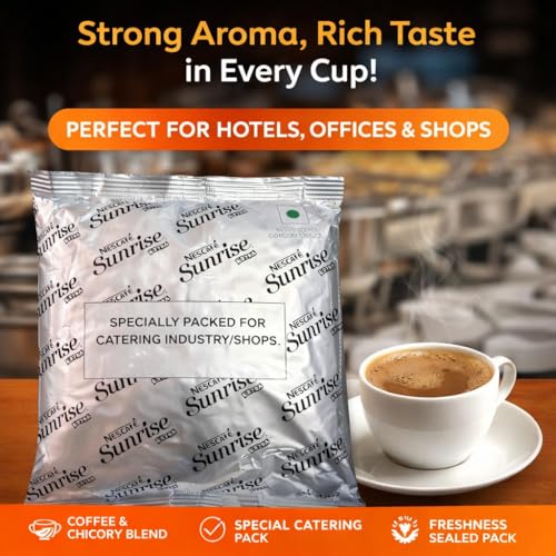 Image of Sunrise Extra Instant Coffee | Coffee-Chicory Blend | Rich Flavor & Strong Taste | Ideal for Catering, Offices & Bulk Use | 200g Pack