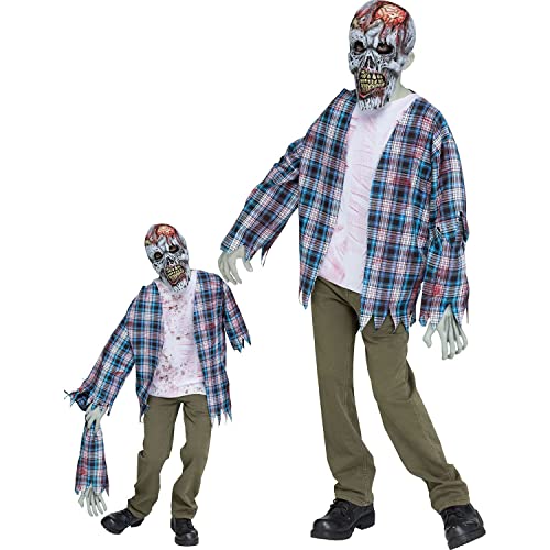 Disfraz infantil zombie decadente Talla M 8-10 miniatura 1