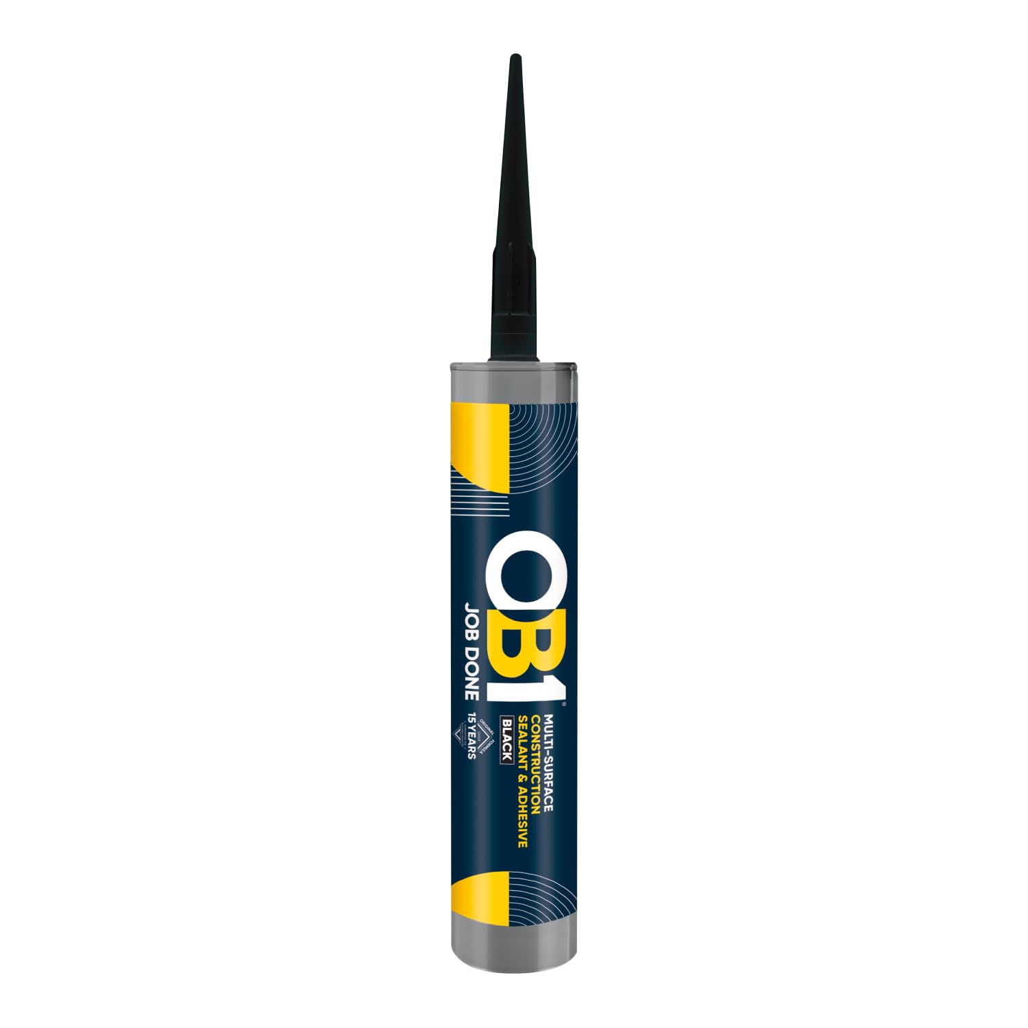 Black Multi-Surface Construction Sealant & Adhesive - Hybrid Technology - Excellent Chemical Resistance - Water Resistant - Weather Resistant - Food Safe - 290ml