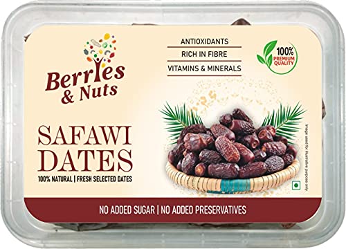 Image of Berries And Nuts Premium Jumbo Hand Picked Safavi Dates | Kalmi Dates, Safawi Dates | 500 Grams