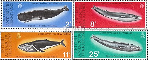 Sellos de la Antártida Británica 1977 Prophila 64-67 de ballenas para regalo