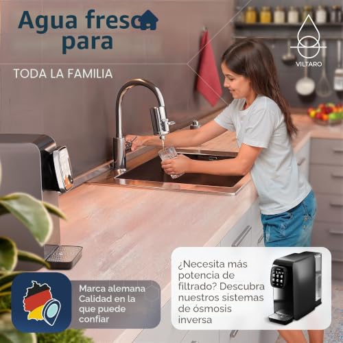 Miniatura 5 de Viltaro Cartucho De Filtro De Agua Cartucho De Filtro Para Grifo De Filtro De Agua Sistema De Filtro De Agua Con Filtro De Carbón Activado De Coconutblock Sostenible