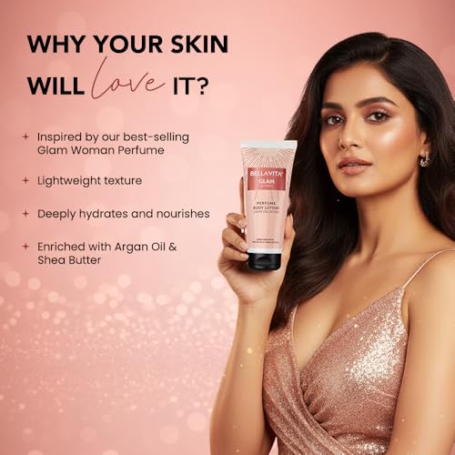 Image of Bella Vita Luxury Glam Woman Perfume Body Lotion for Nourishing, Hydrating, Soft, Supple,Healthy Skin with Argan Oil and Shea Butter 200 Ml