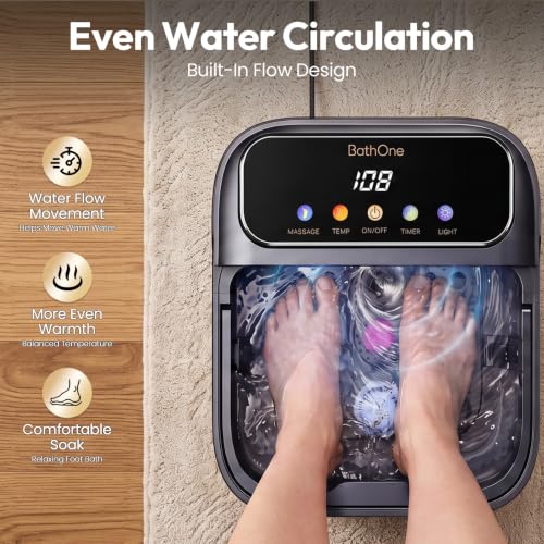 Spa de pies plegable con masaje, circulación de agua y calentamiento eléctrico miniatura 7
