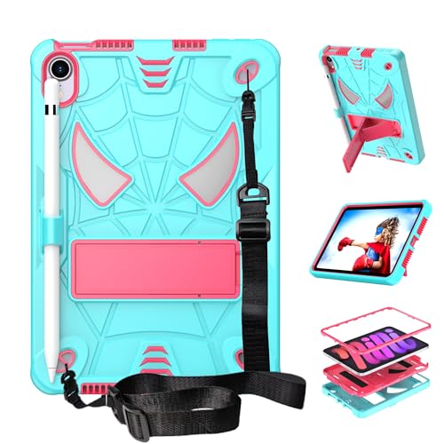 Protection iPad mini 7 et 6 rigide antichoc fille et garçon avec support et poignée