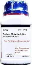 SRL Sodium Metabisulphite extrapure AR Grade, 98%, 500gm, CAS: 7681-57-4, Molecular Formula: Na2S2O5, Storage: Room Temperature, Shelf Life: 60 Months, for lab and industrial use
