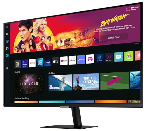Image of Samsung 32-inch(80cm) M7 4K UHD Smart Monitor, Type-C, Smart TV apps, TV Plus, Office 365, Apple Airplay, Dex, Bluetooth, IOT, Speakers, Remote (LS32BM700UWXXL, Black)