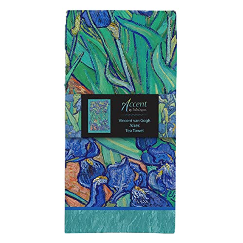 Raincaper Van Gogh Irises Tea Towels Kitchen Towels, 18 X 28 Inches, 1 Ct | 100% Cotton Super Soft And Absorbent Dish Towels #TOP3