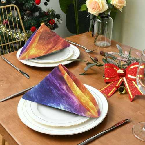 Servilletas de tela Fire and Ice 20 x 20 pulgadas 6 pcs miniatura 5