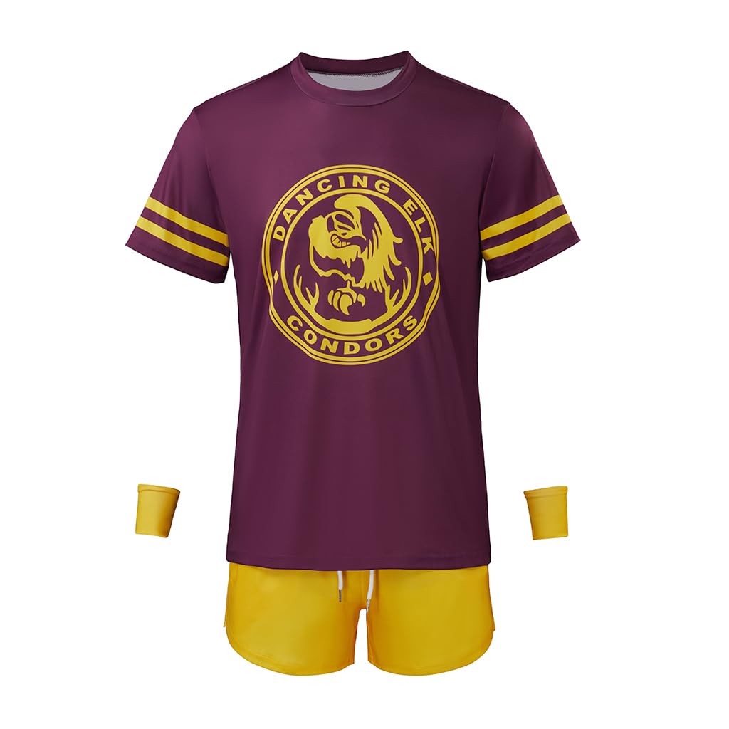 Photo 1 of RocailleCos Juno Paulie Bleeker Cosplay Costume Sports Shirt Shorts Suit Casual Halloween Outfit for Men (red, XL)