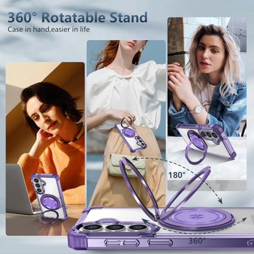 Funda Samsung S26 silicona morada a prueba de golpes YOUULAR 360 4
