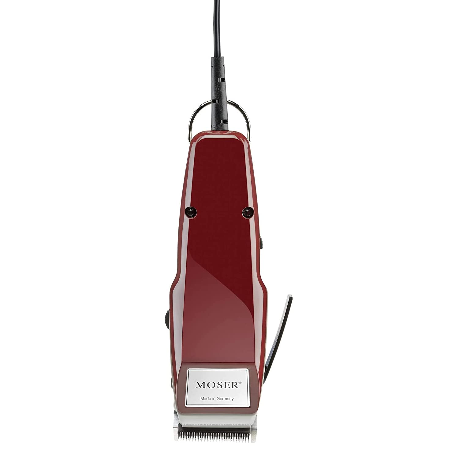 Tondeuse à cheveux filaire Moser 1400, jeu de lames en métal pour une coupe précise et exacte, moteur robuste et puissant, longueur de coupe variable avec 5 positions verrouillables de 0,7 à 3 mm