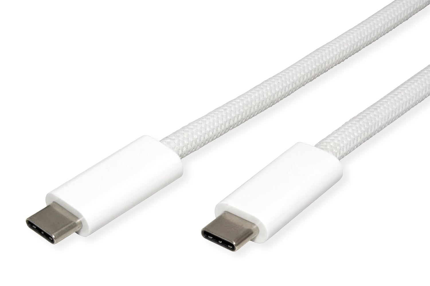 Roline USB4 Gen3x2 Cable, C-C, ST/ST, 40Gbit/s, 240W, White, 1 m